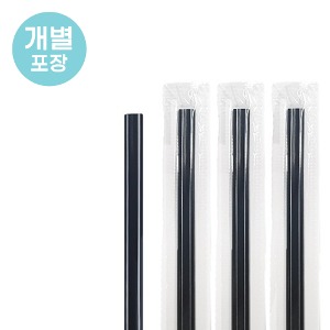 KS 커피스틱 15cm 비닐개별포장 검정