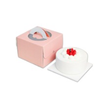 케이크박스(식품지/분홍색/2호)-CP